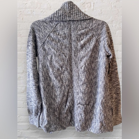 BANANA REPUBLIC Women’s Heathered Blue Grey Open Cardigan Knit Sweater Sz M - Picture 2 of 6